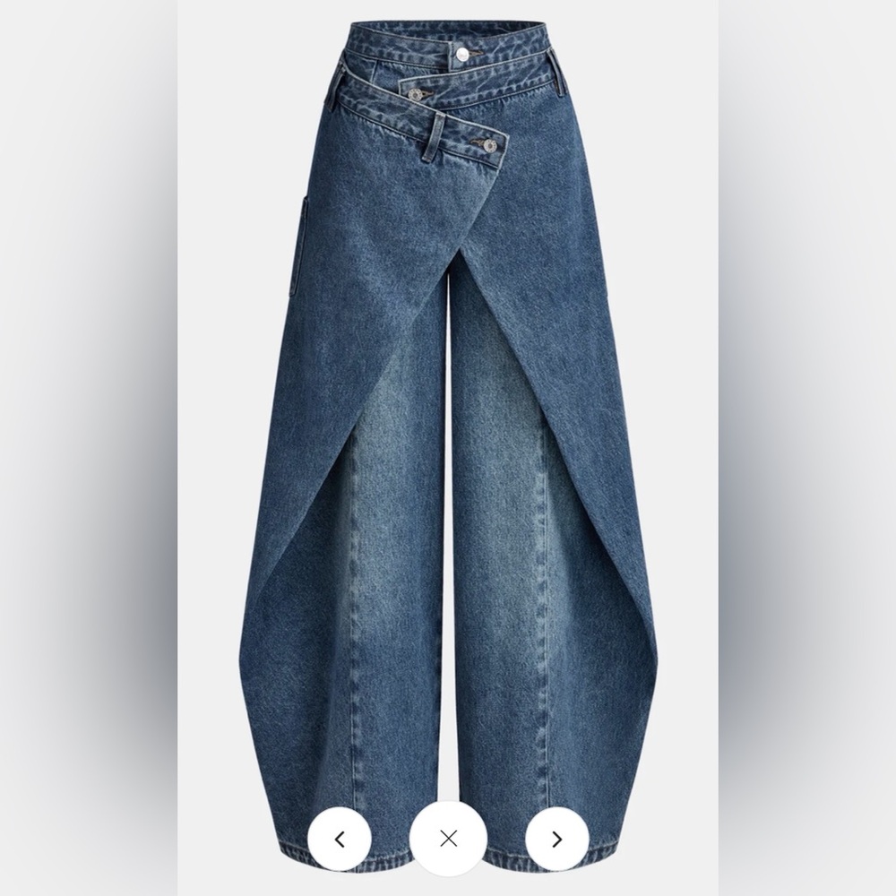 Commense Dark Blue Flare & Wide Leg Jeans